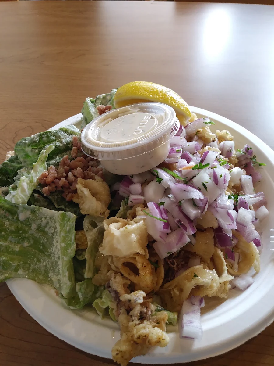 Calamari with Ceaser Salad, OPA! of Greece 8th Street - Saskatoon