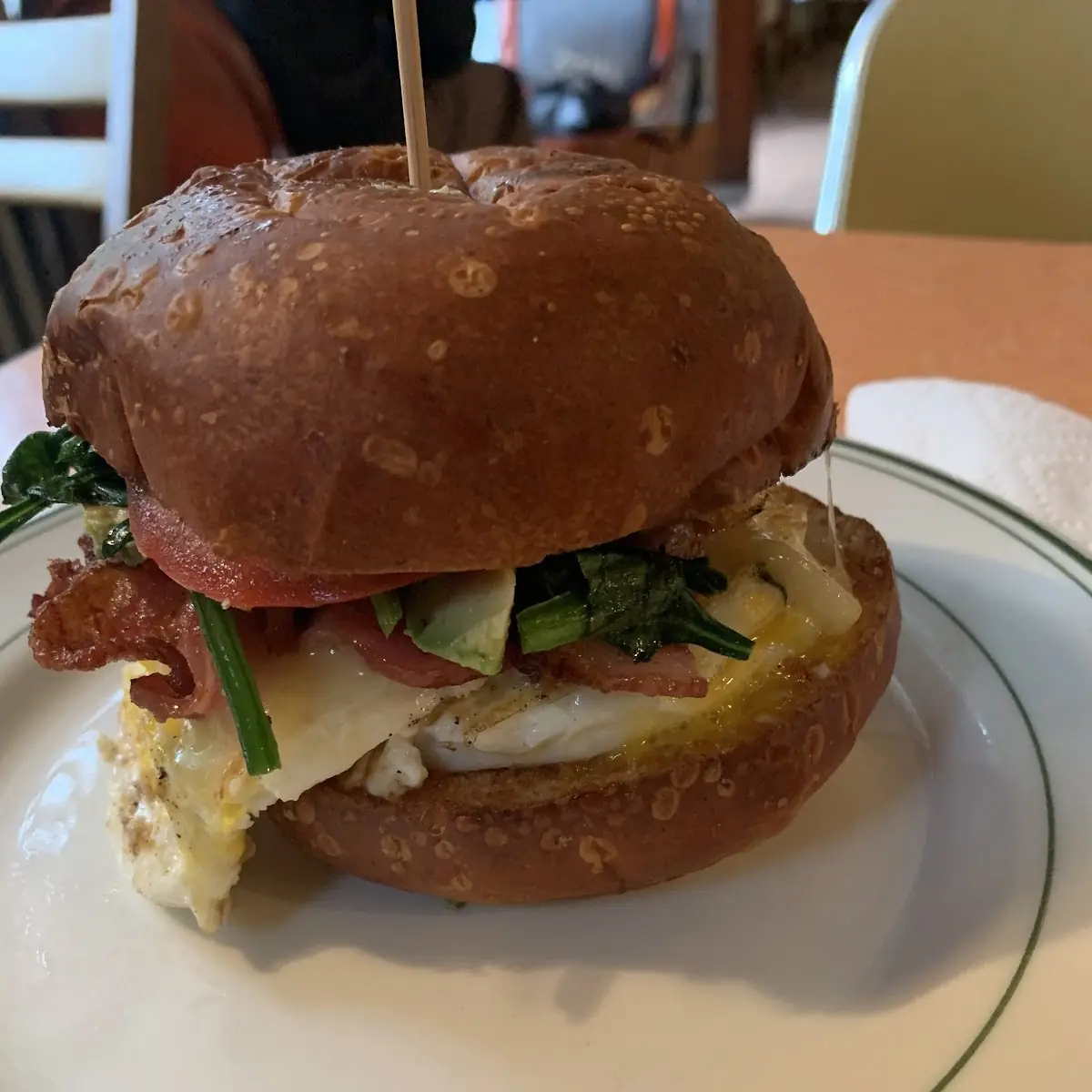 Breakfast Sandwich with Bacon and Avocado