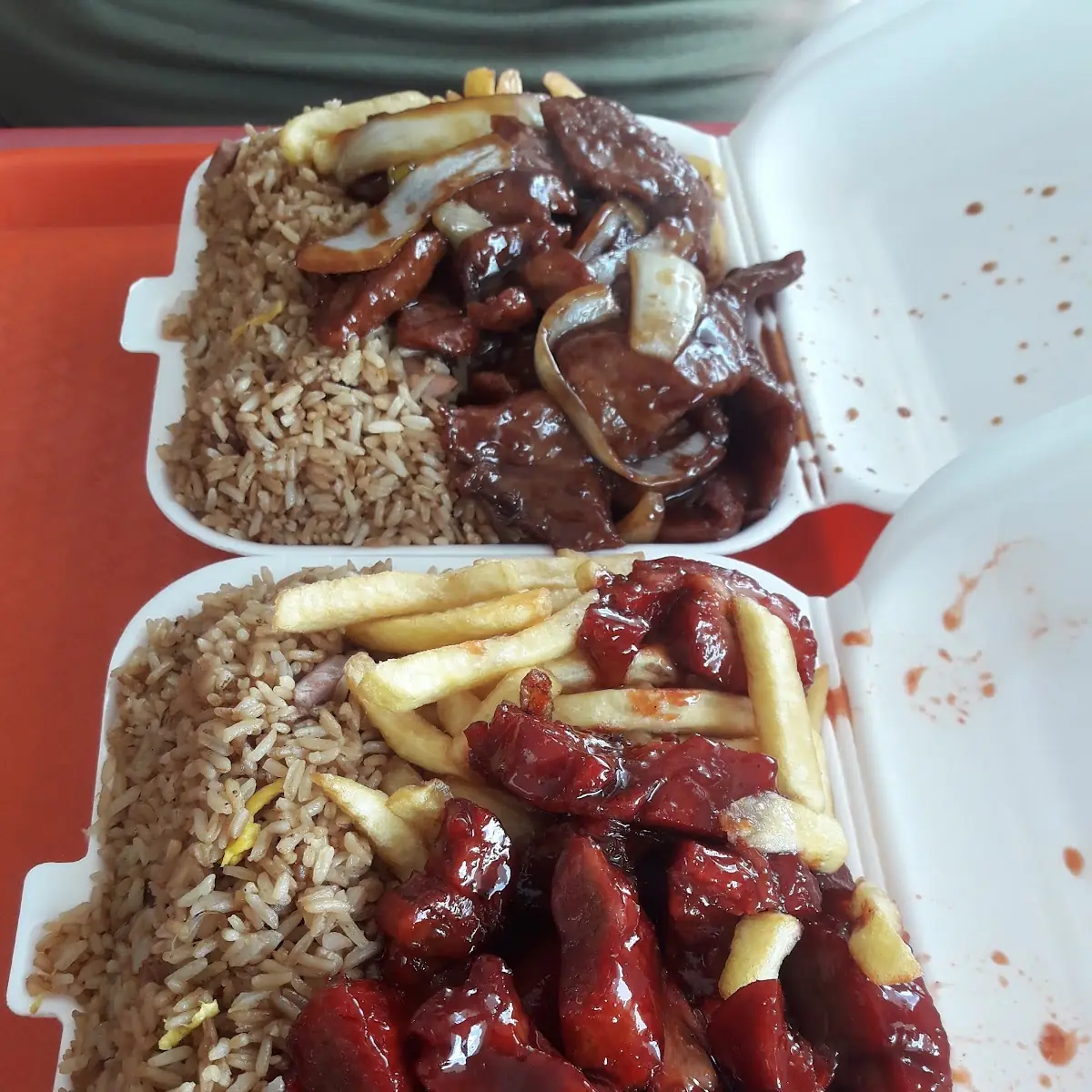 Pepper Steak Combination and Boneless Ribs
