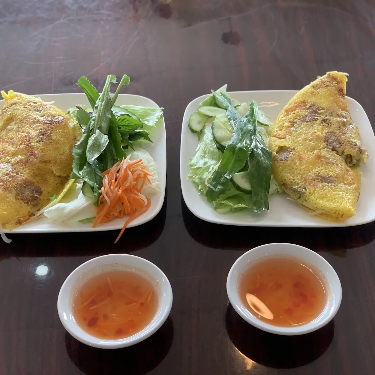 Vietnamese Style Pan Cake with Shrimp and Port