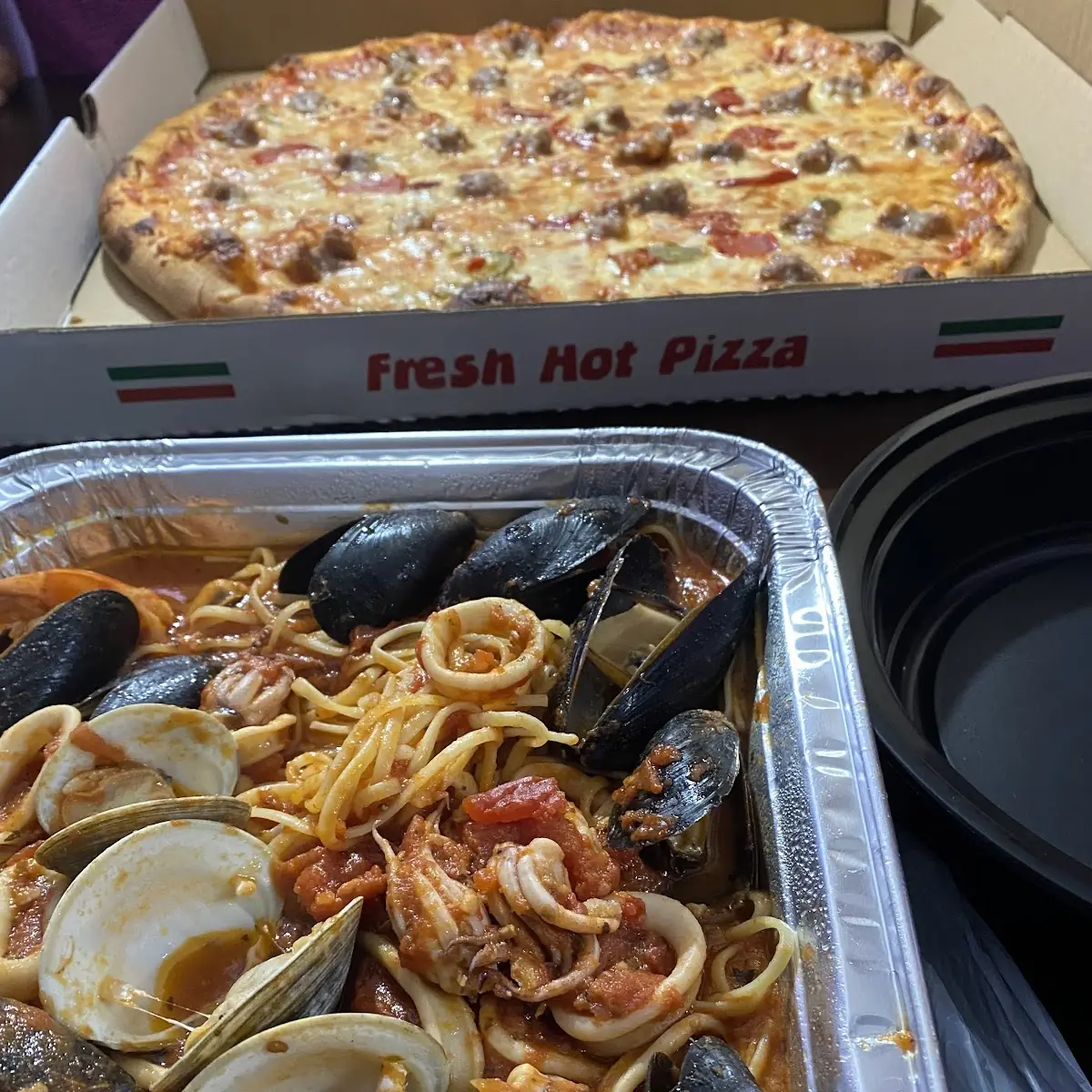 Seafood Combo Marinara over Linguini