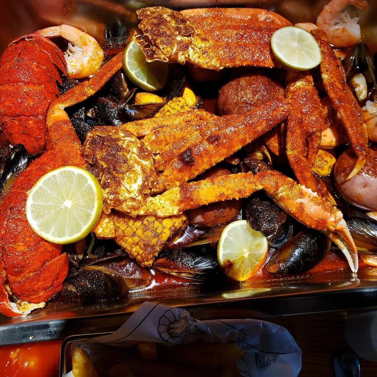 Seafood Boiled Shrimp and Snow Crab Legs