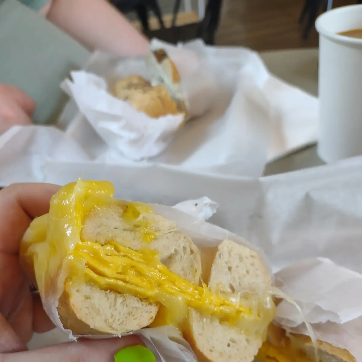 Egg and Cheese on a Plain Bagel