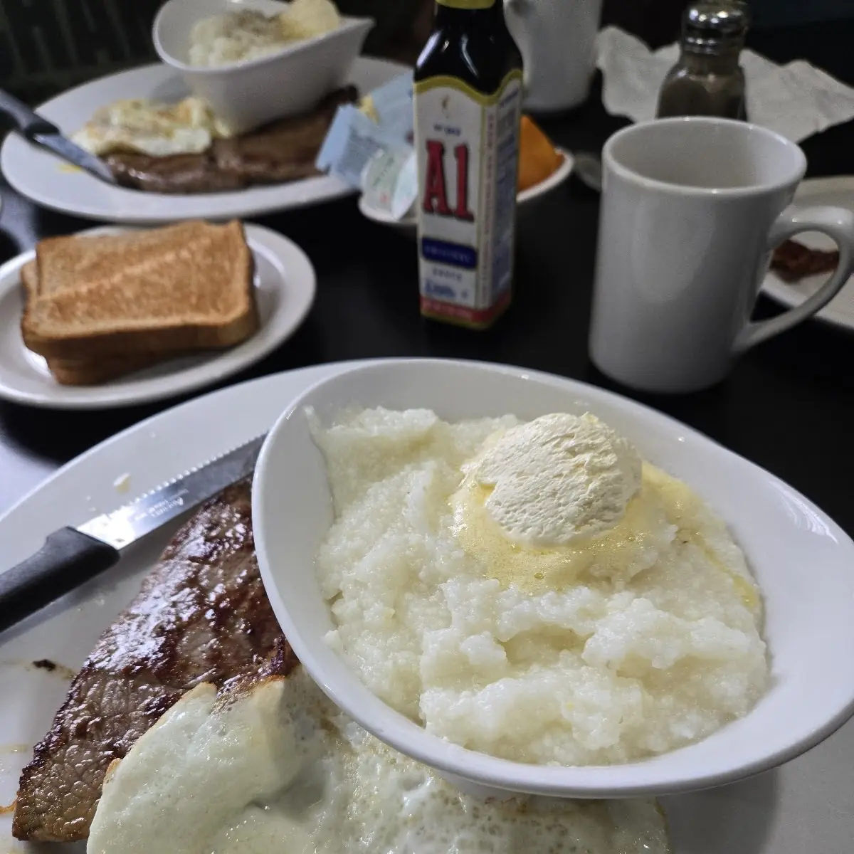 Steak Eggs Grits