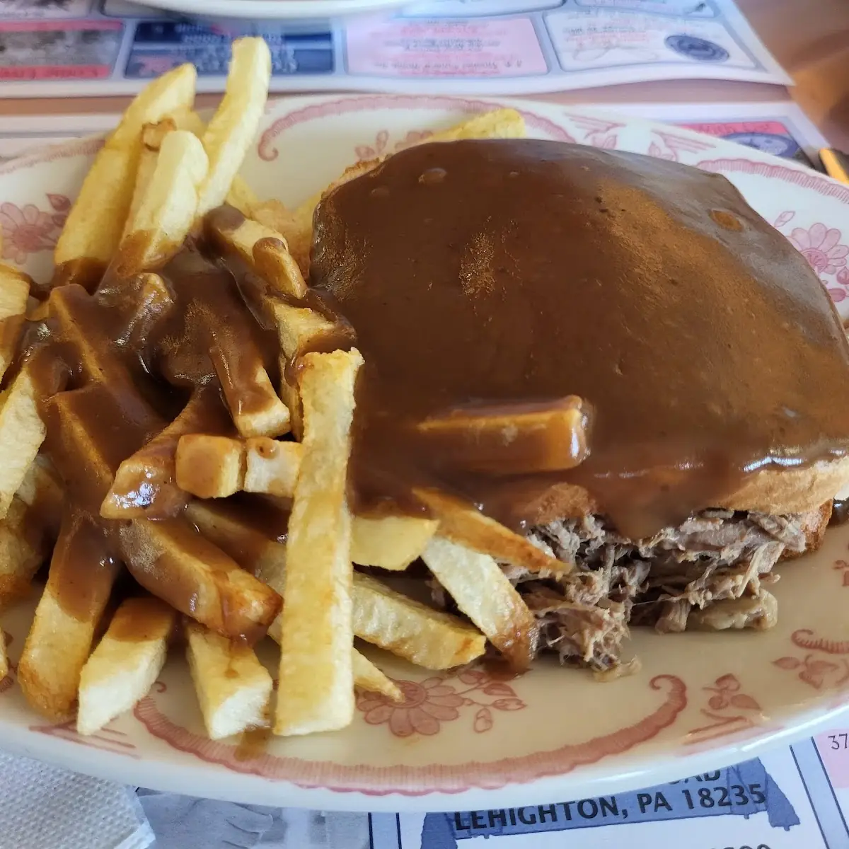 Hot Roast Beef Sandwich with Fresh Cut Fries