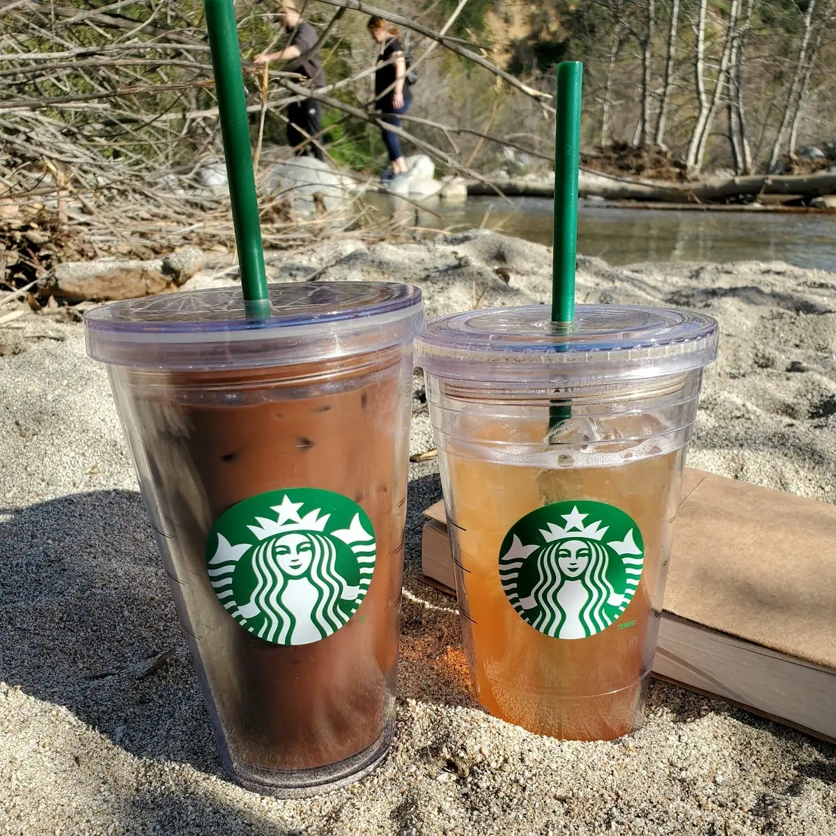 Iced Mocha and Peach Tea