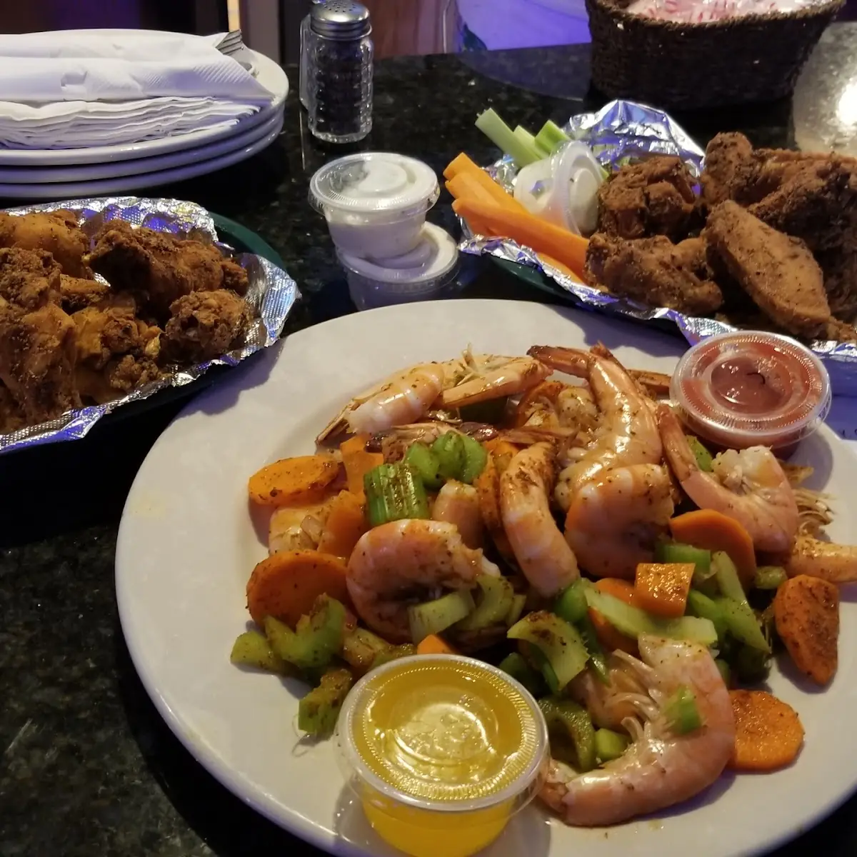 Steam Shrimp with Veggies