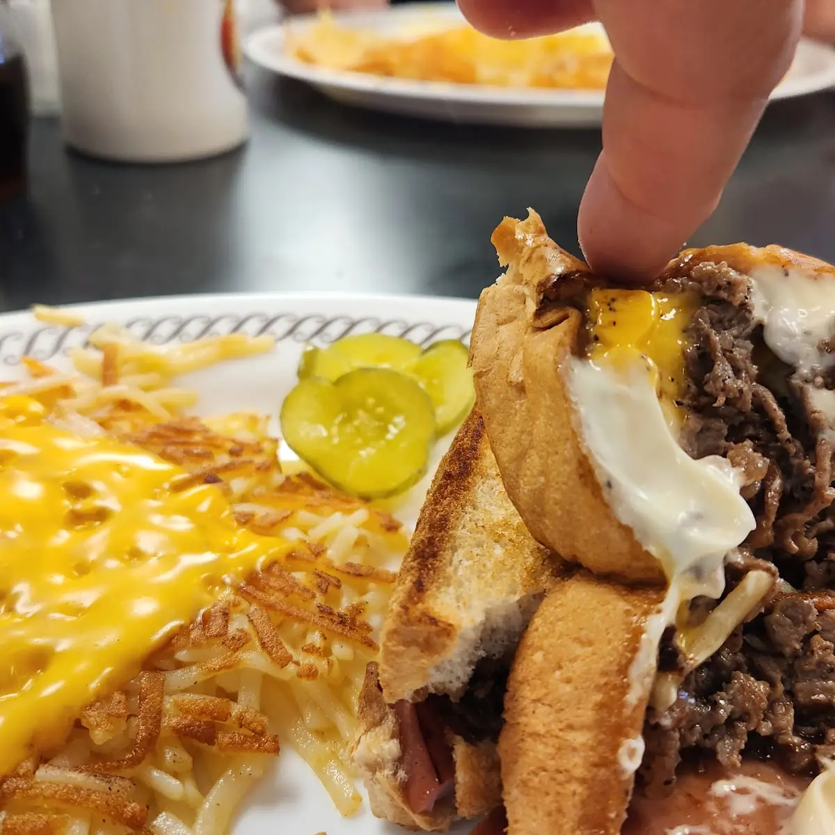 Bacon Philly Cheesesteak with Hash Browns