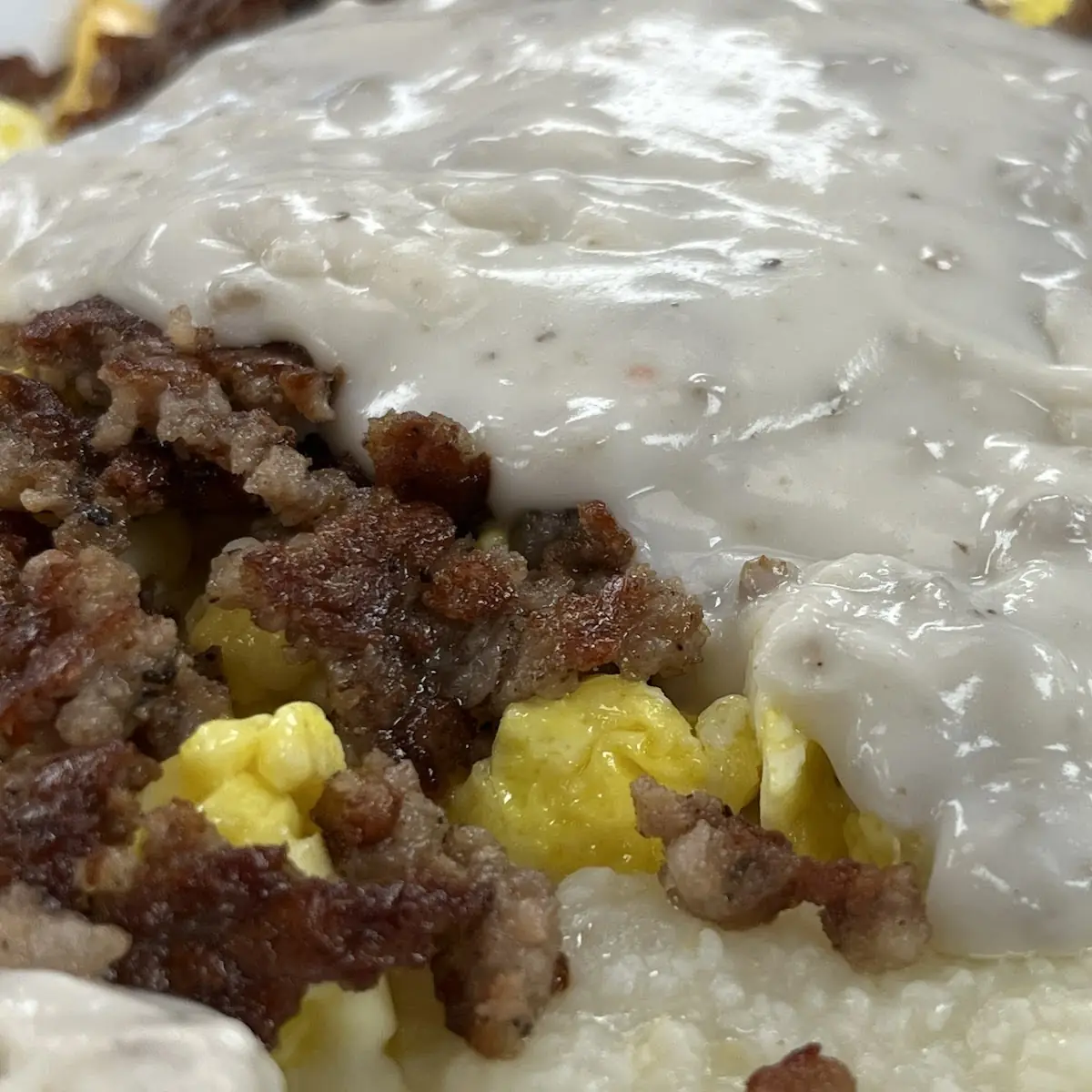 Sausage Egg & Cheese Grits Bowl