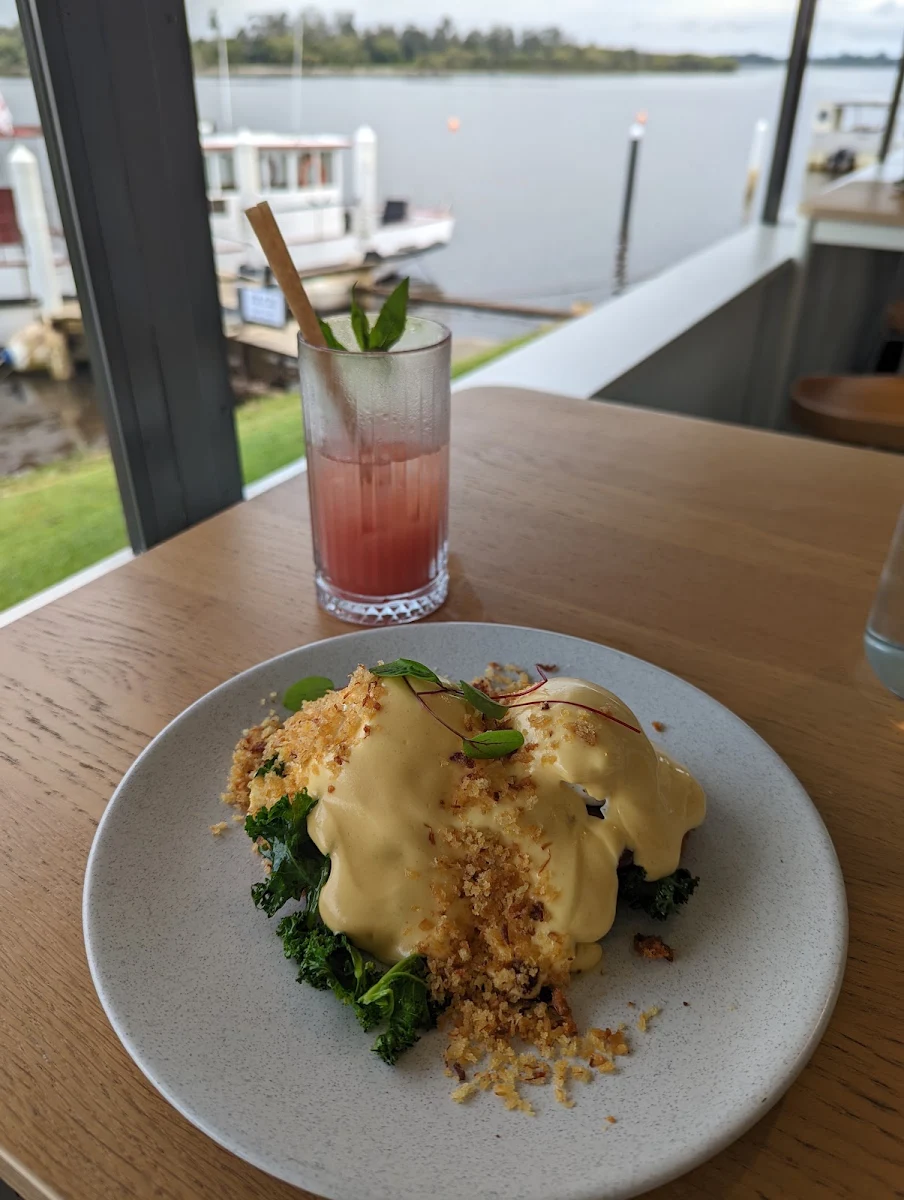 Eggs Benny with Home Made Hash Browns, Banks
