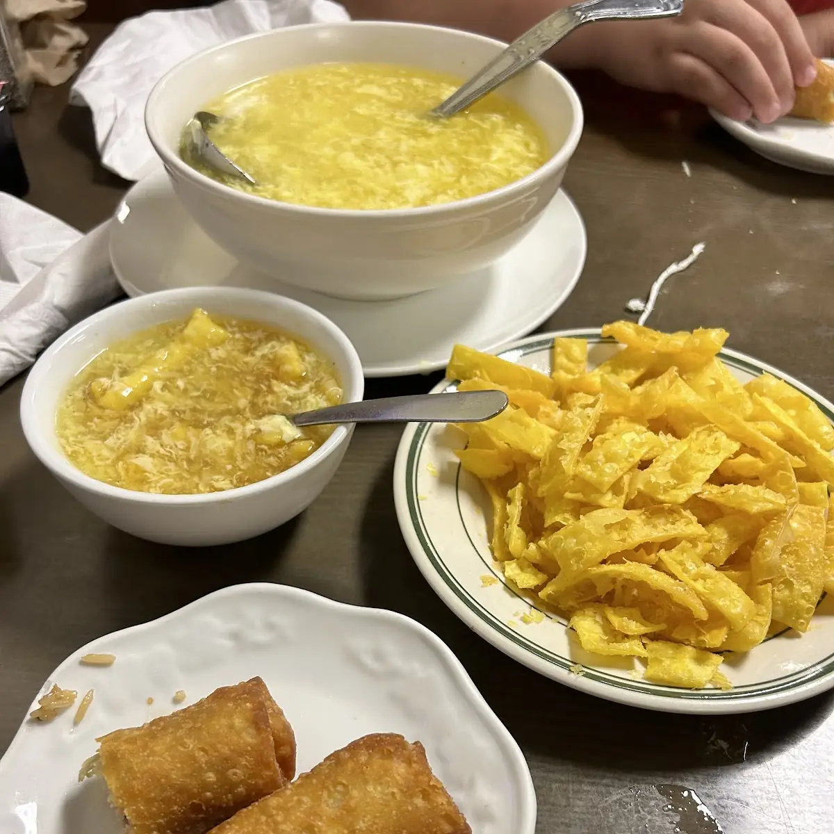 Egg Drop Soup Fried Wonton Noodles Egg Rolls