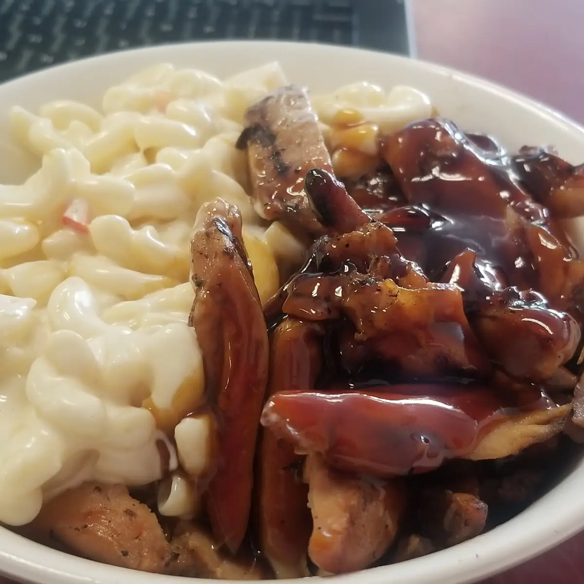 Teriyaki and Mac Salad
