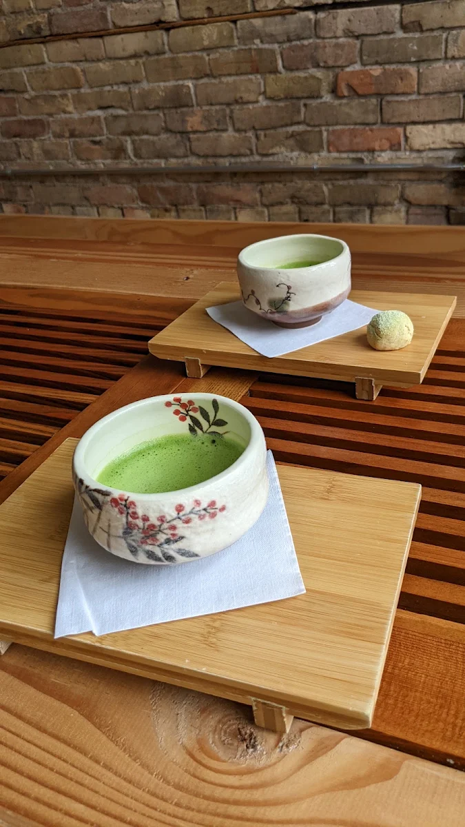 Matcha Green Tea with Mochi
