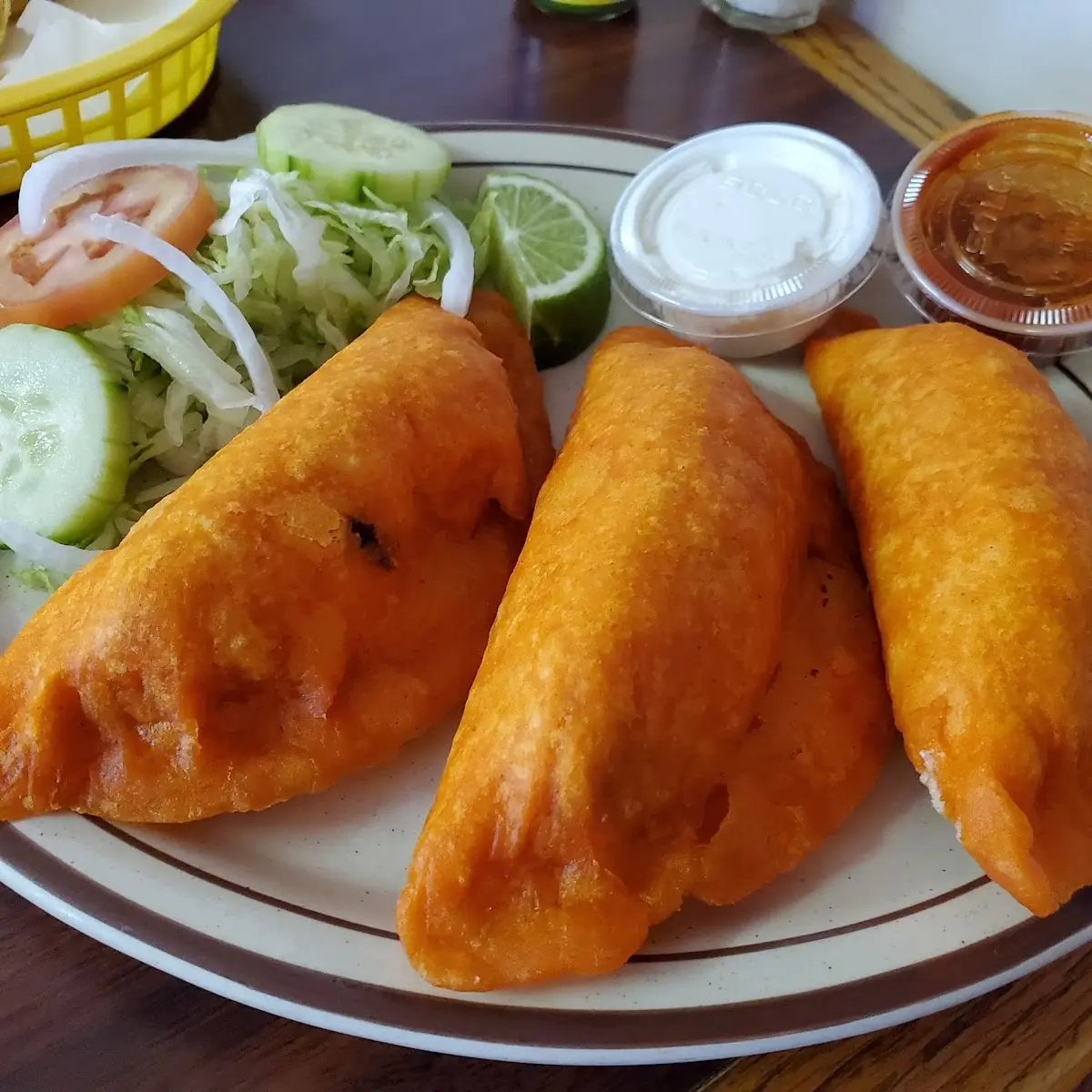 3 Empanadas with Salad & Tomato Sauce