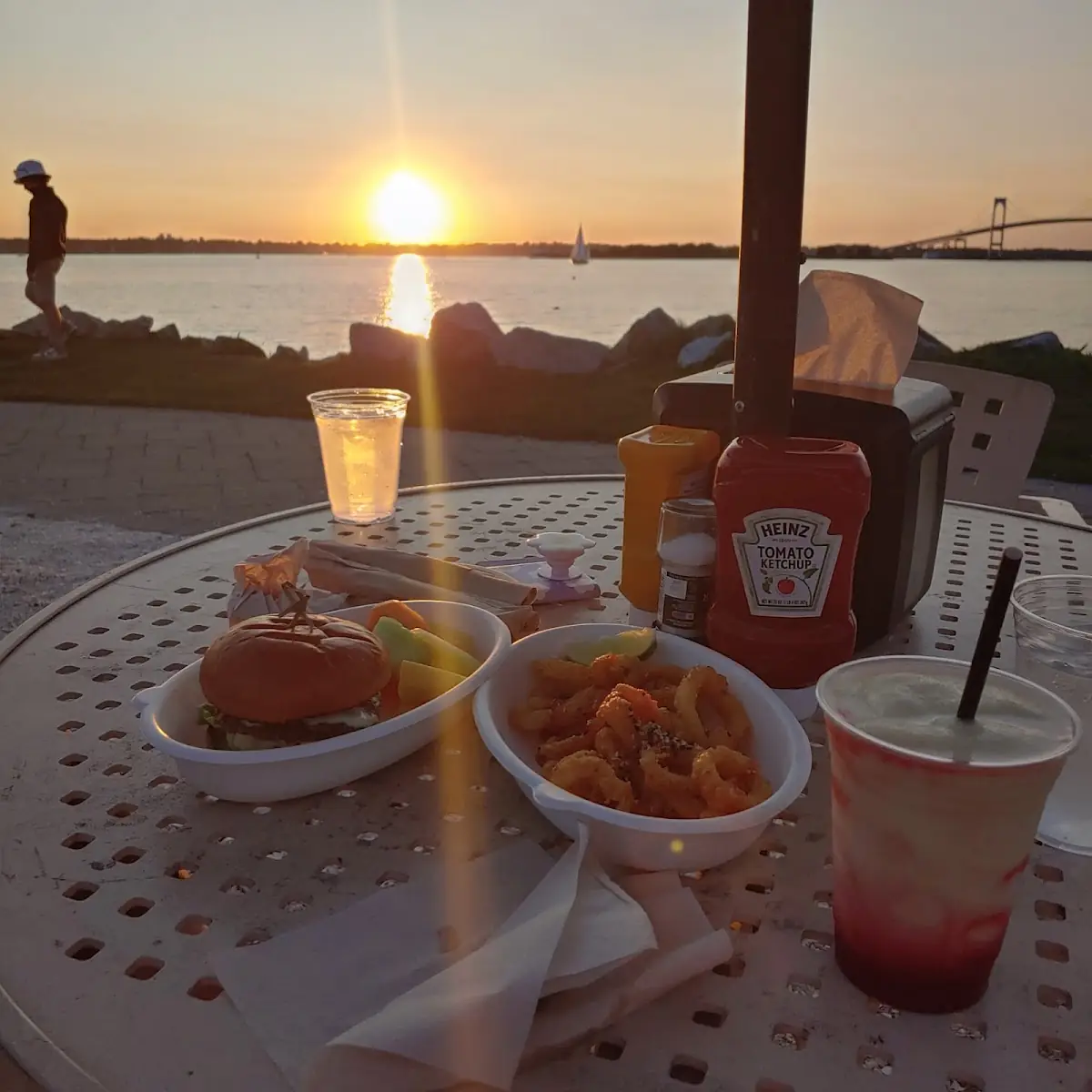 Burger and Calamari
