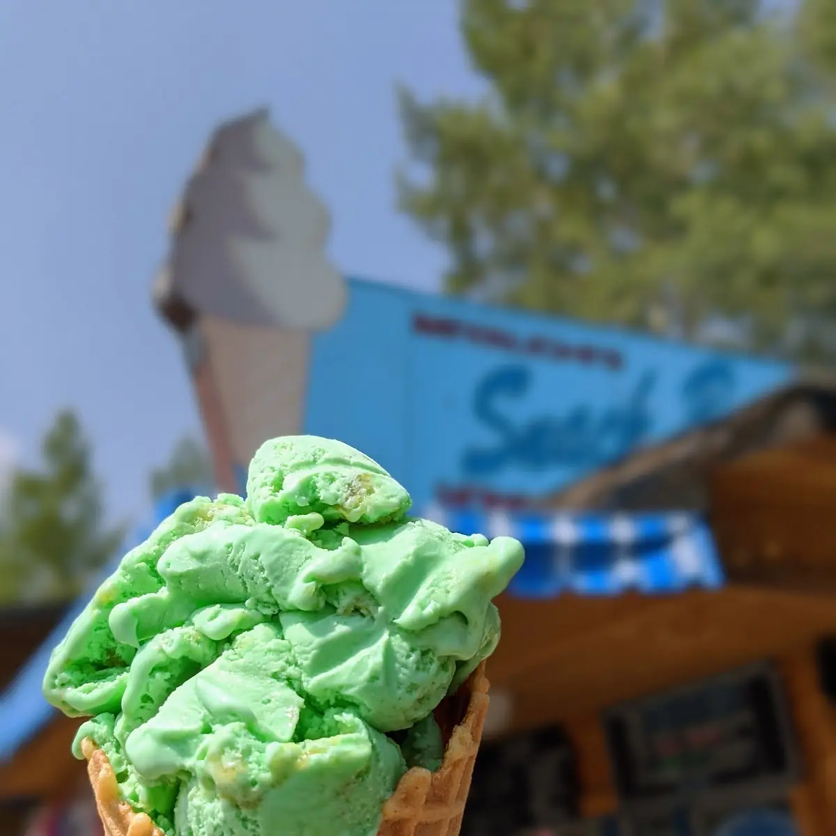 Mint Ice Cream Cone
