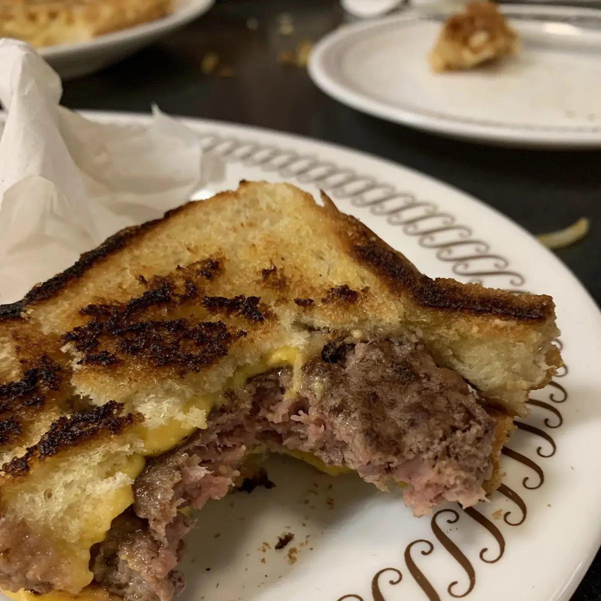 Raw Patty Melt Sandwich