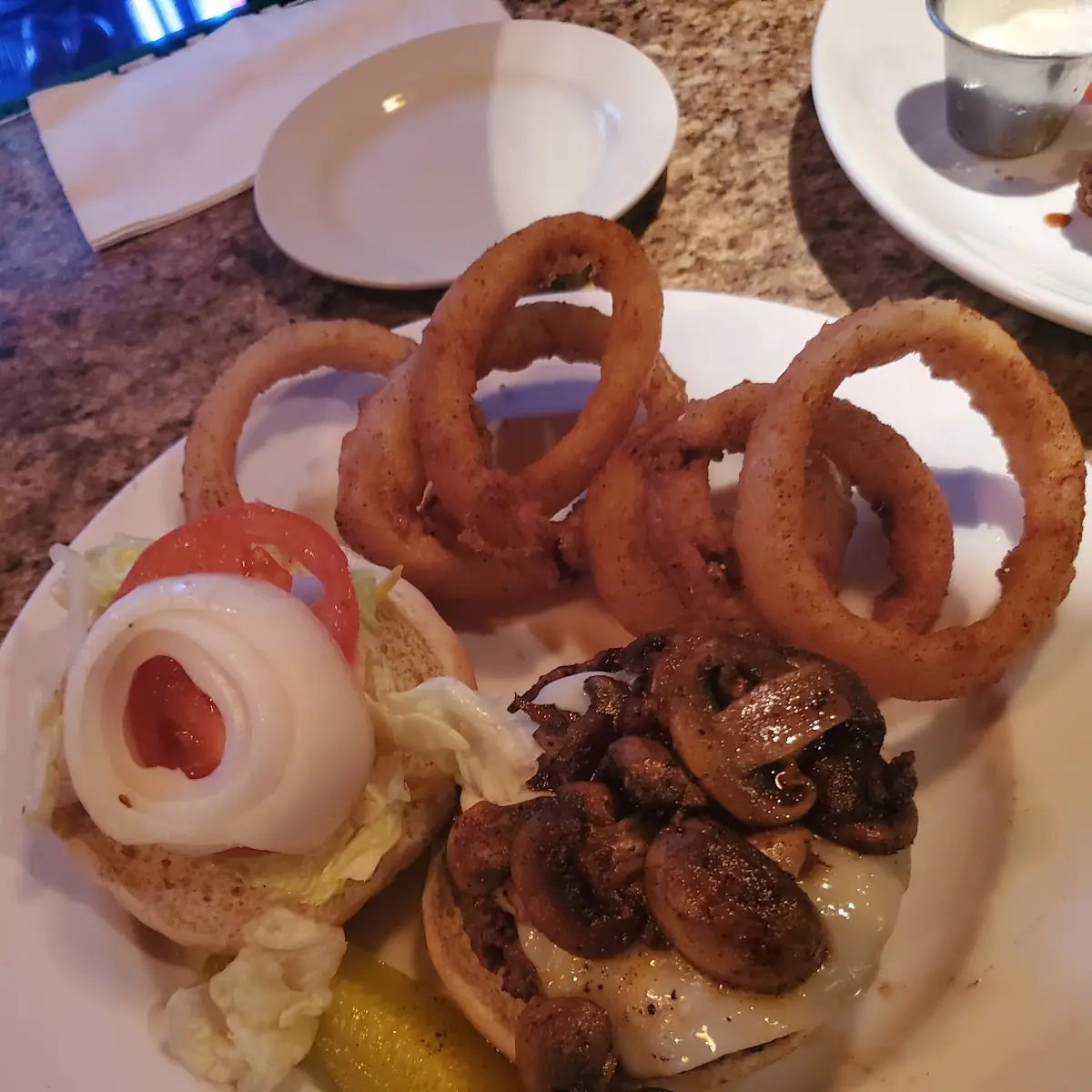 Mushroom and Swiss Burger