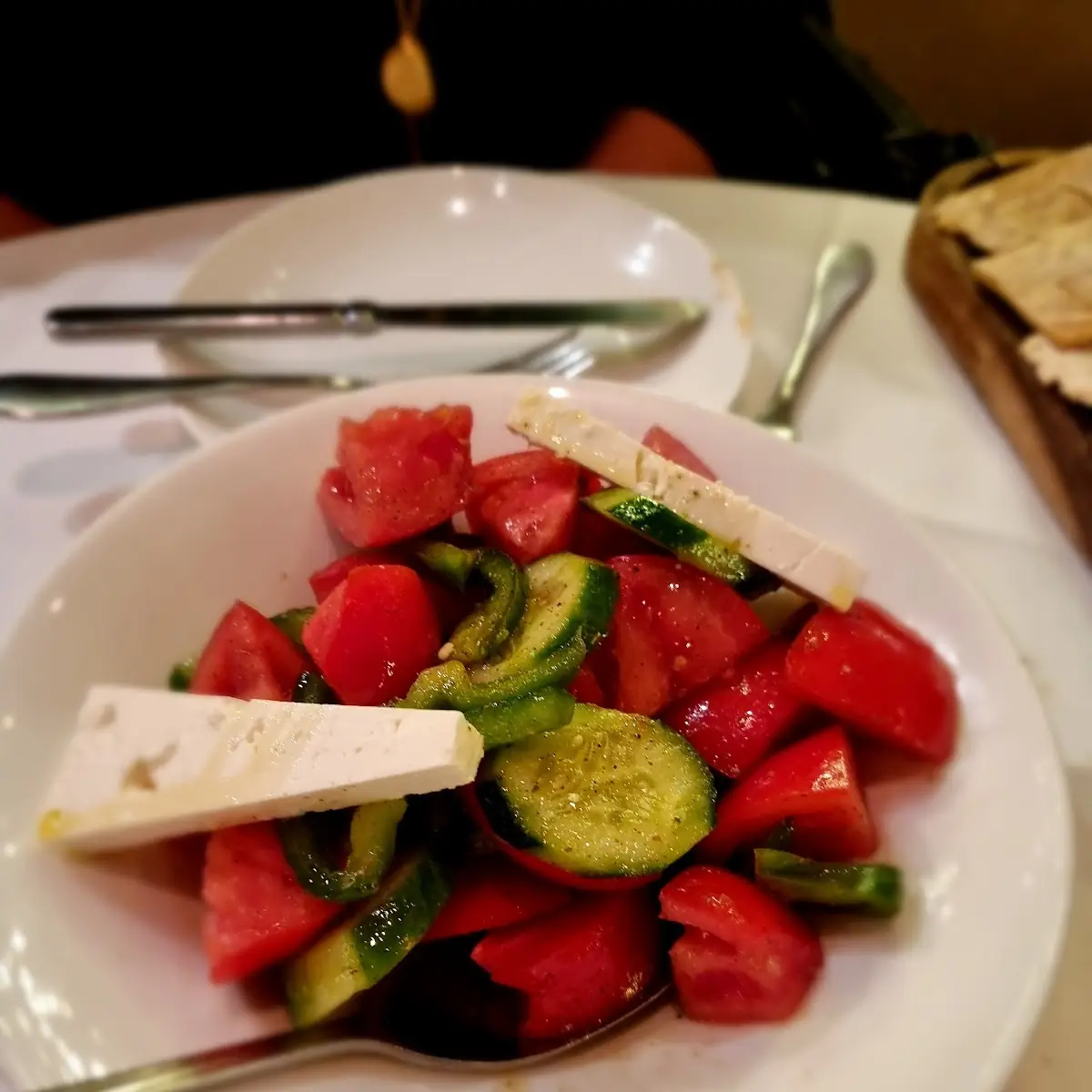 Greek Salad and Spanakopita
