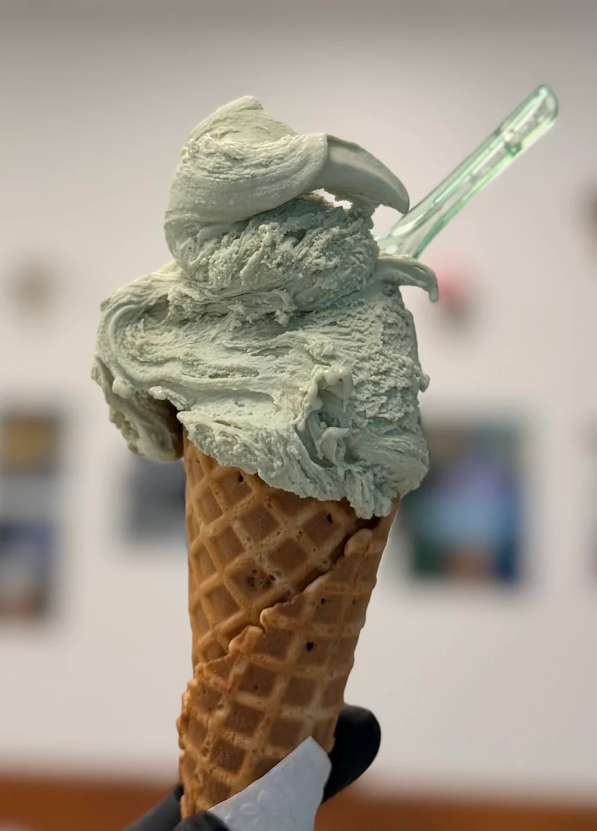 Waffle Cone Pieces Chocolate Sauce