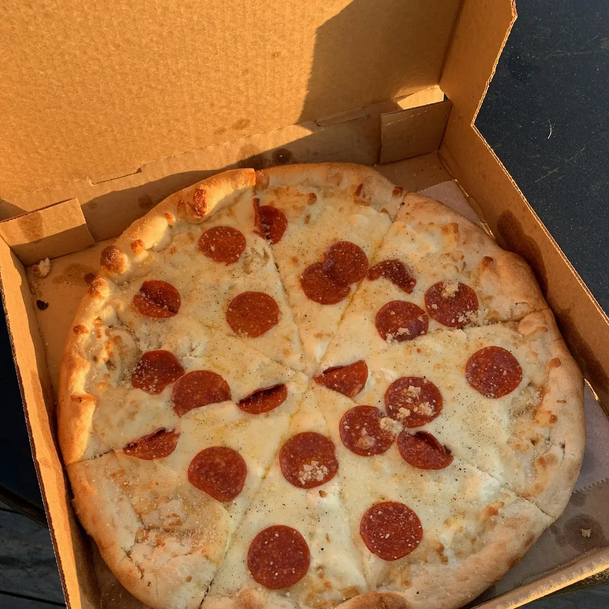 White Pizza with Pepperoni