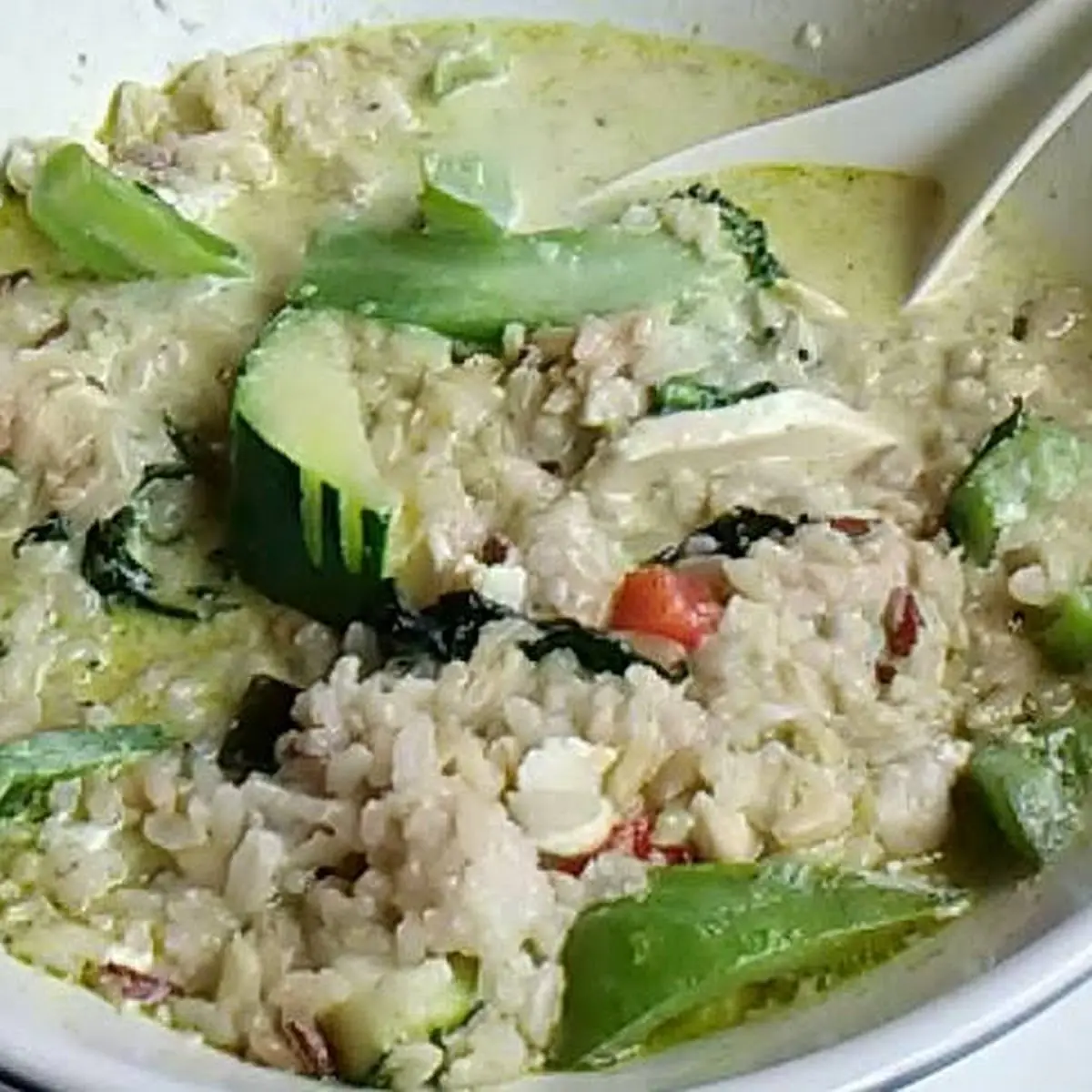 Green Curry Chicken with Brown Rice