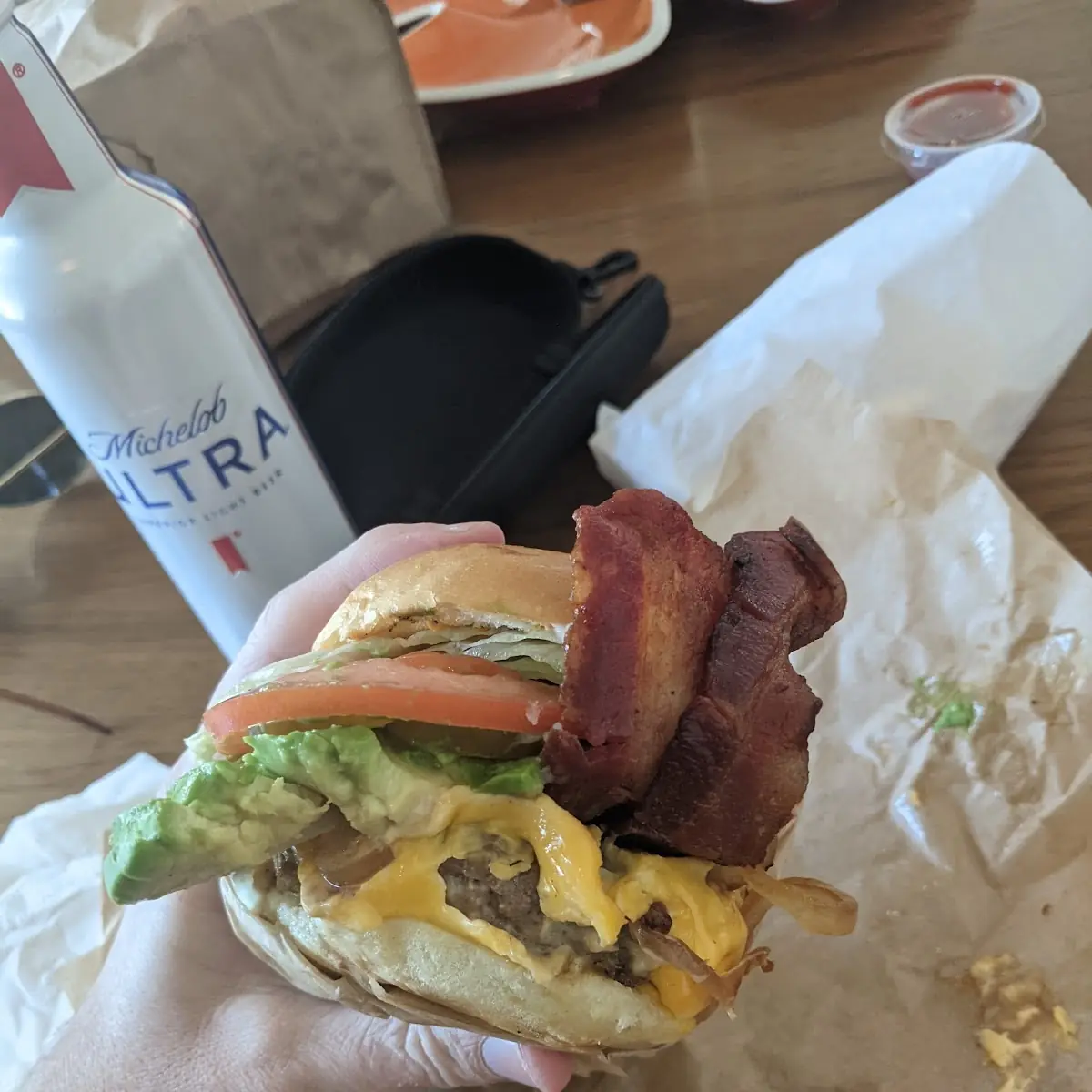 Bacon Cheeseburger with Grilled Onions