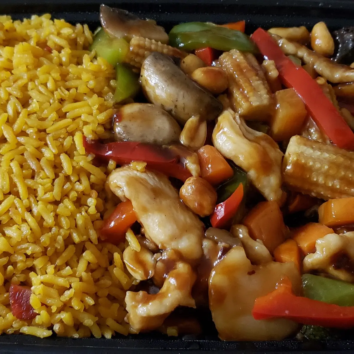 King Pao Chicken and Pork Fried Rice