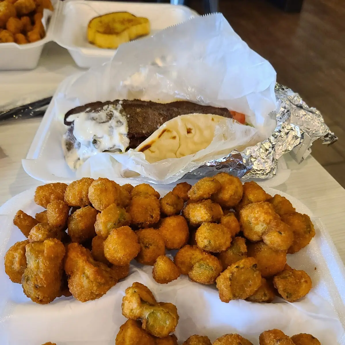 Okra and Lamb Gyro