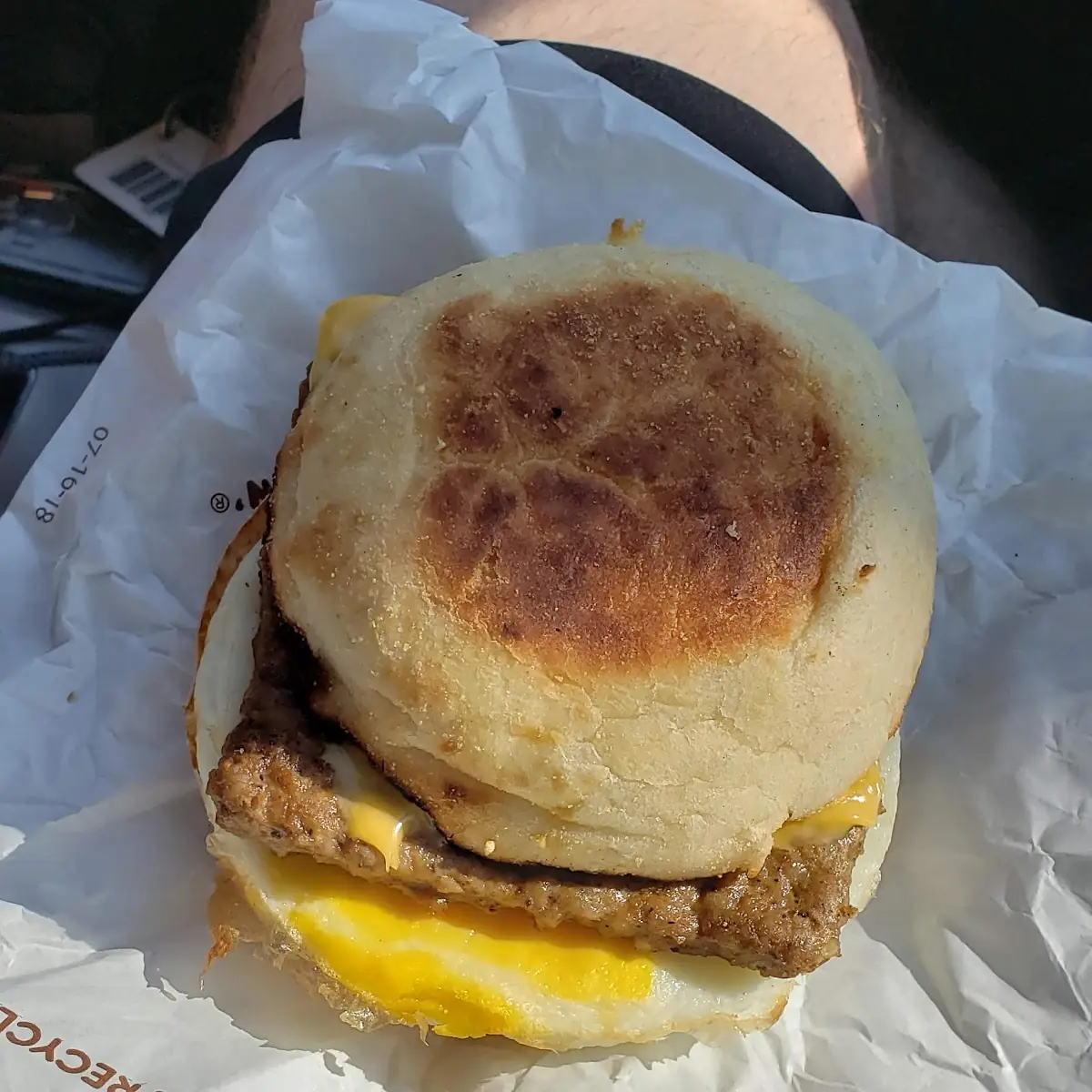 Turkey Egg and Cheese English Muffin