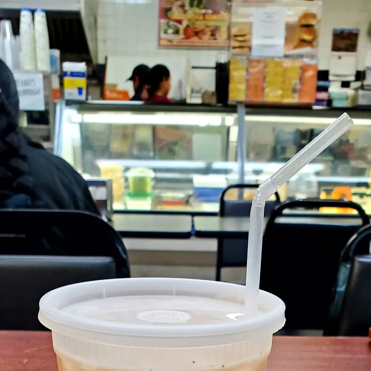 Iced Horchata in Plastic Cup