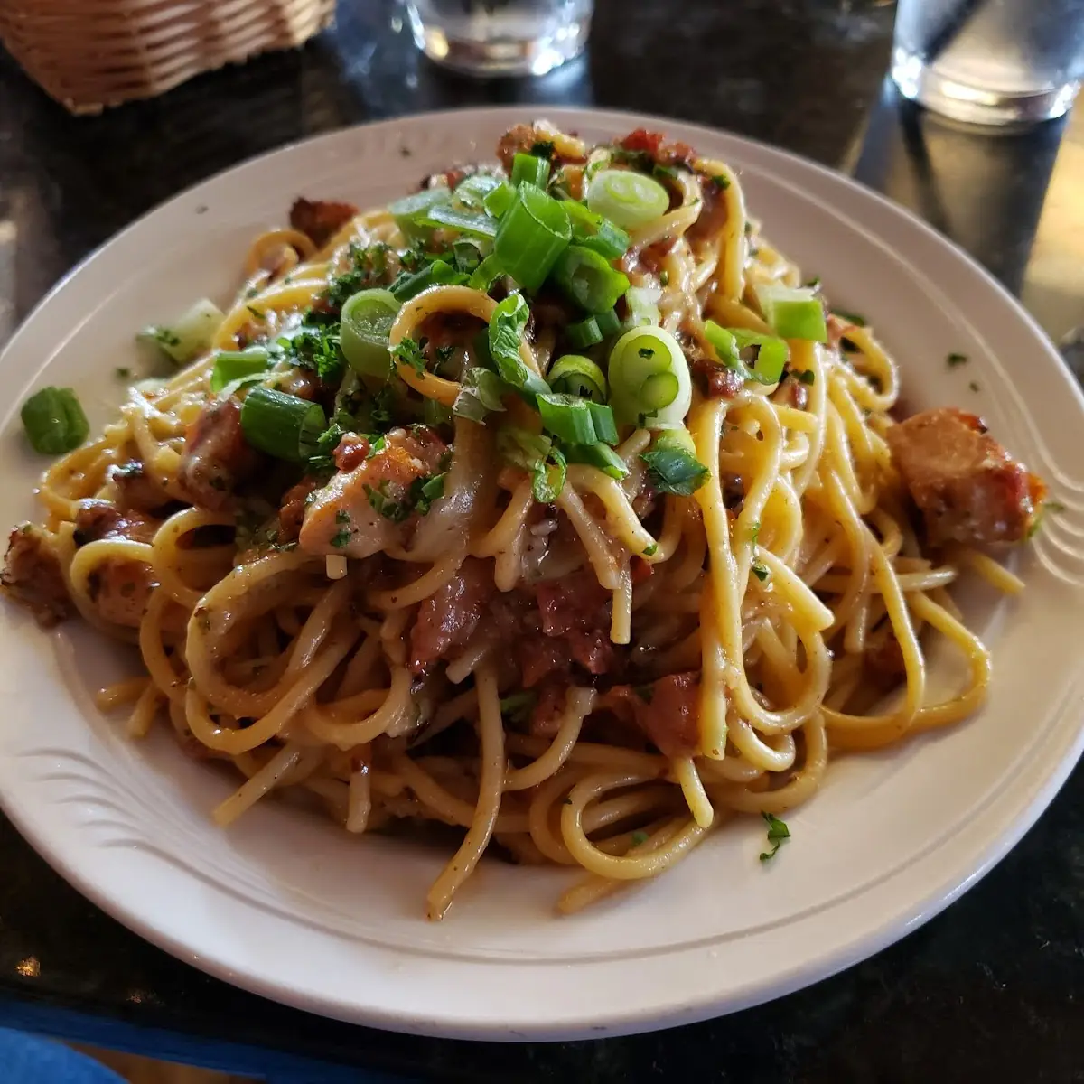 Spaghetti Carbonara with Chicken