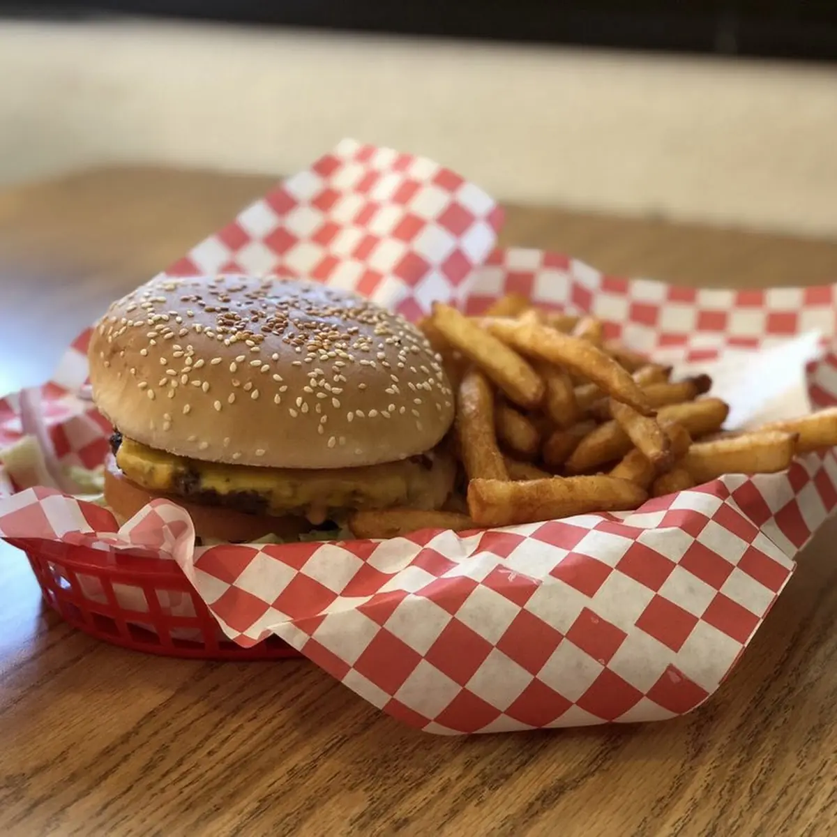 Flip's with Cheese Burger Basket