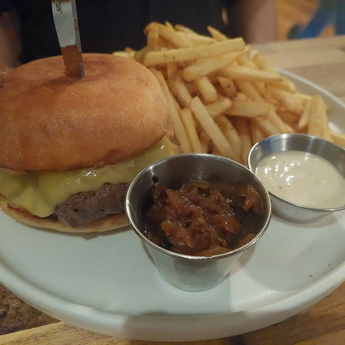 Burger and Truffle Fries