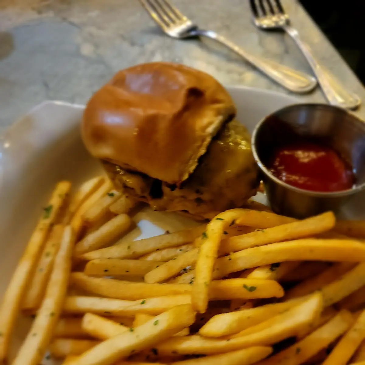 Slider with Hand-Cut Fries