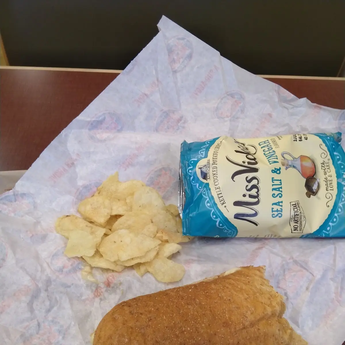 Sub with Salt and Vinegar Chips