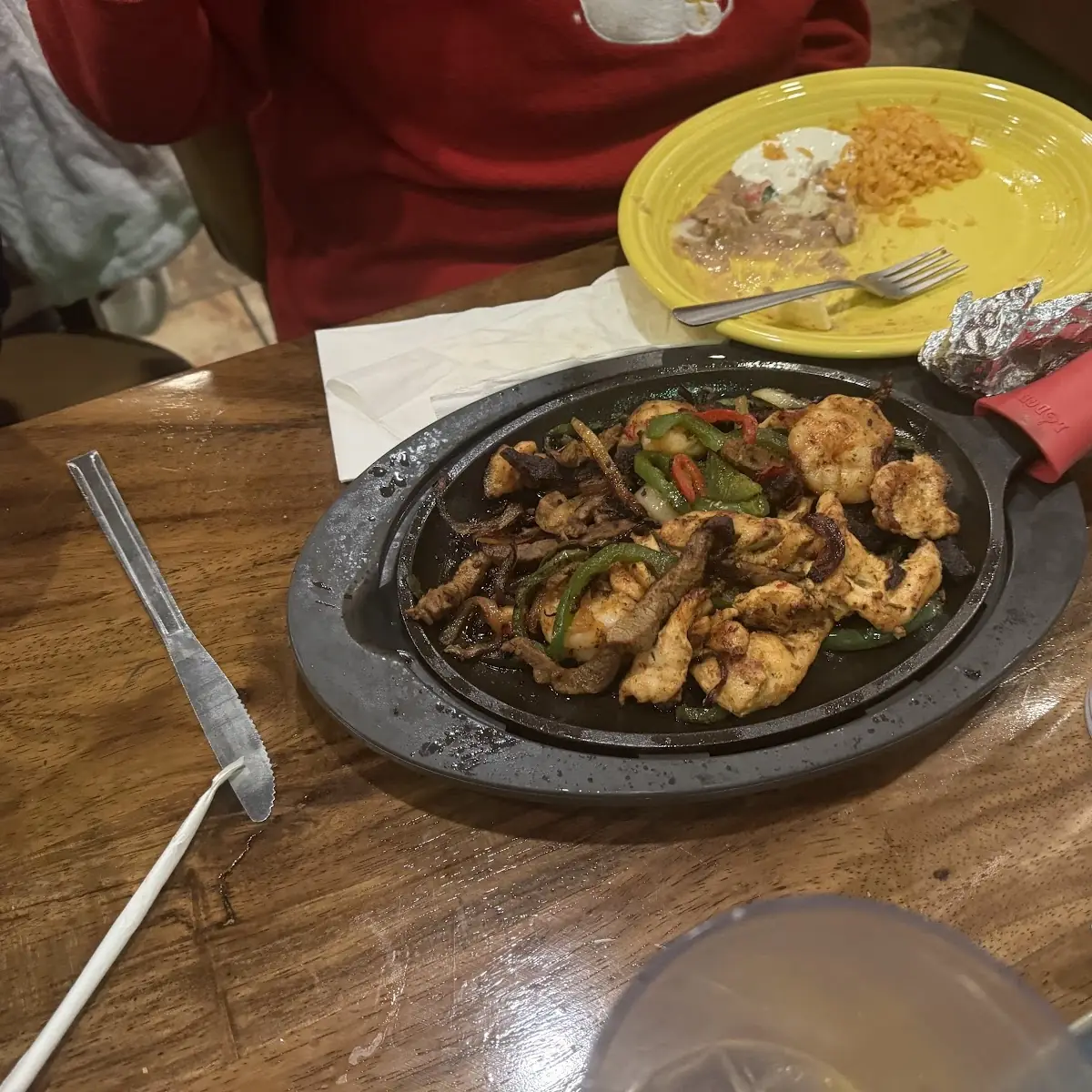 Chicken Steak and Shrimp Fajitas