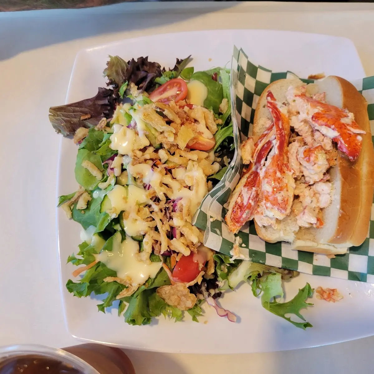 Lobster Roll with Salad