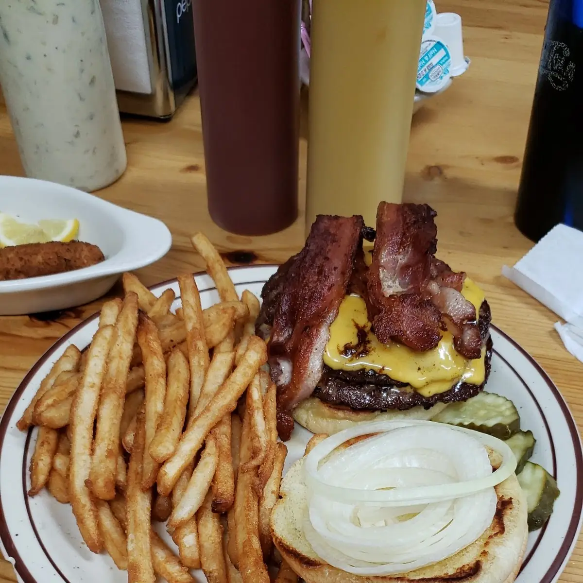 Bacon Double Cheeseburger and Fries
