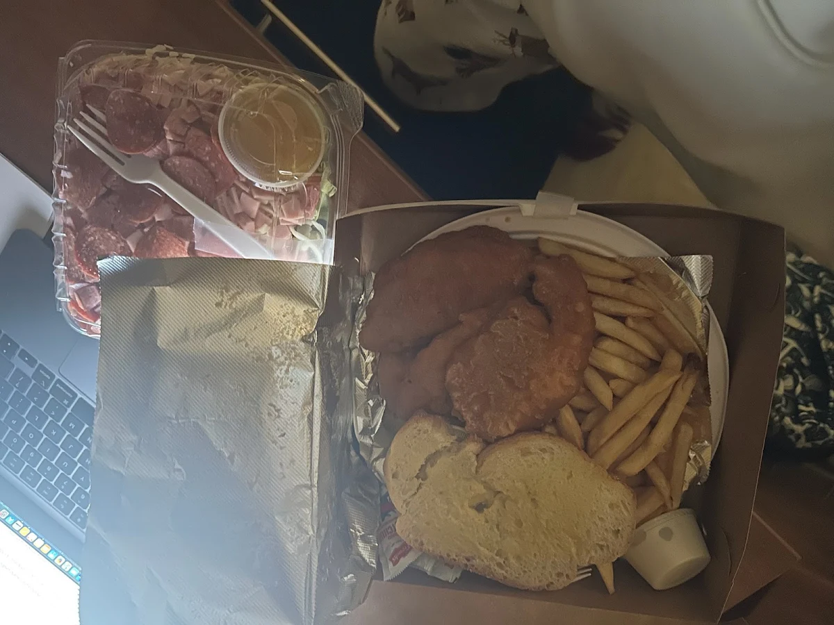 Chicken Finger Dinner and Antipasto Salad