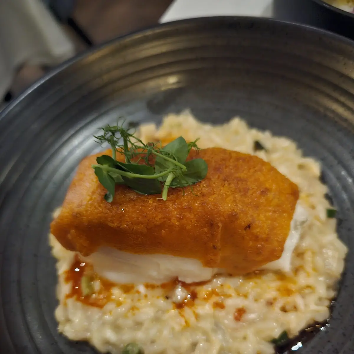 Cod Fish with Lobster Risotto