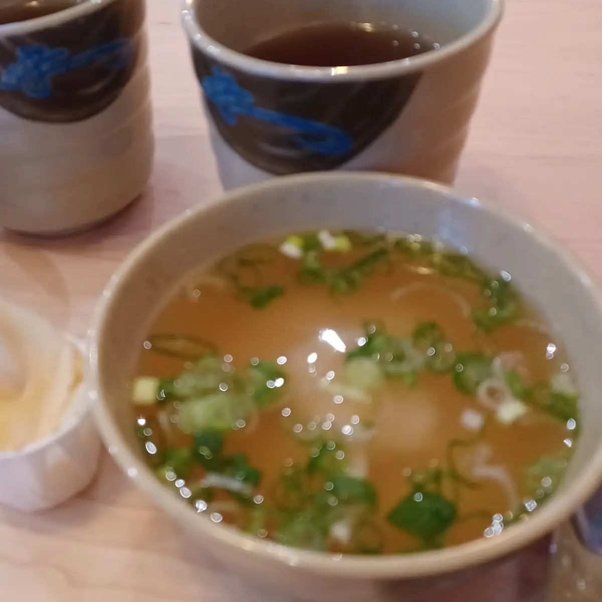 Complimentary Miso Soup and Hot Tea