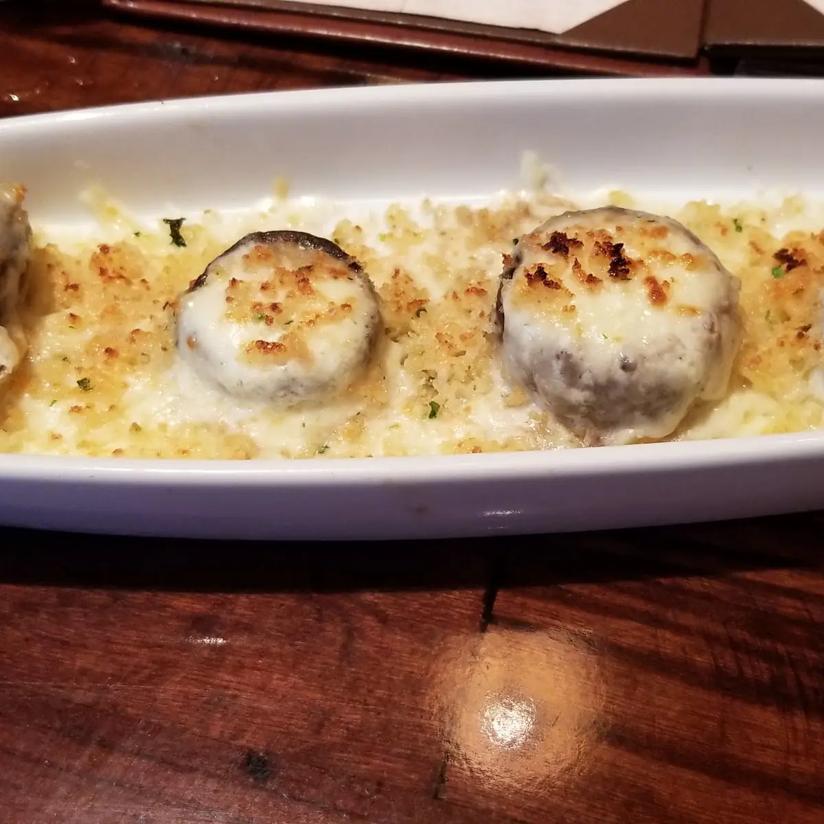 White Cheddar Stuffed Mushrooms