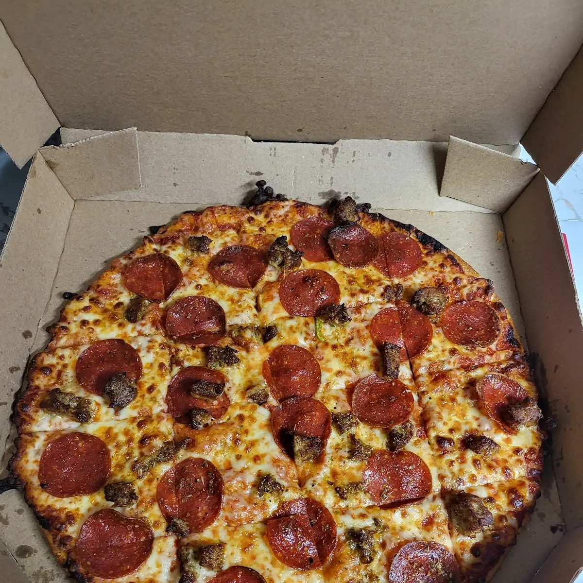 Pepperoni and Sausage Pizza