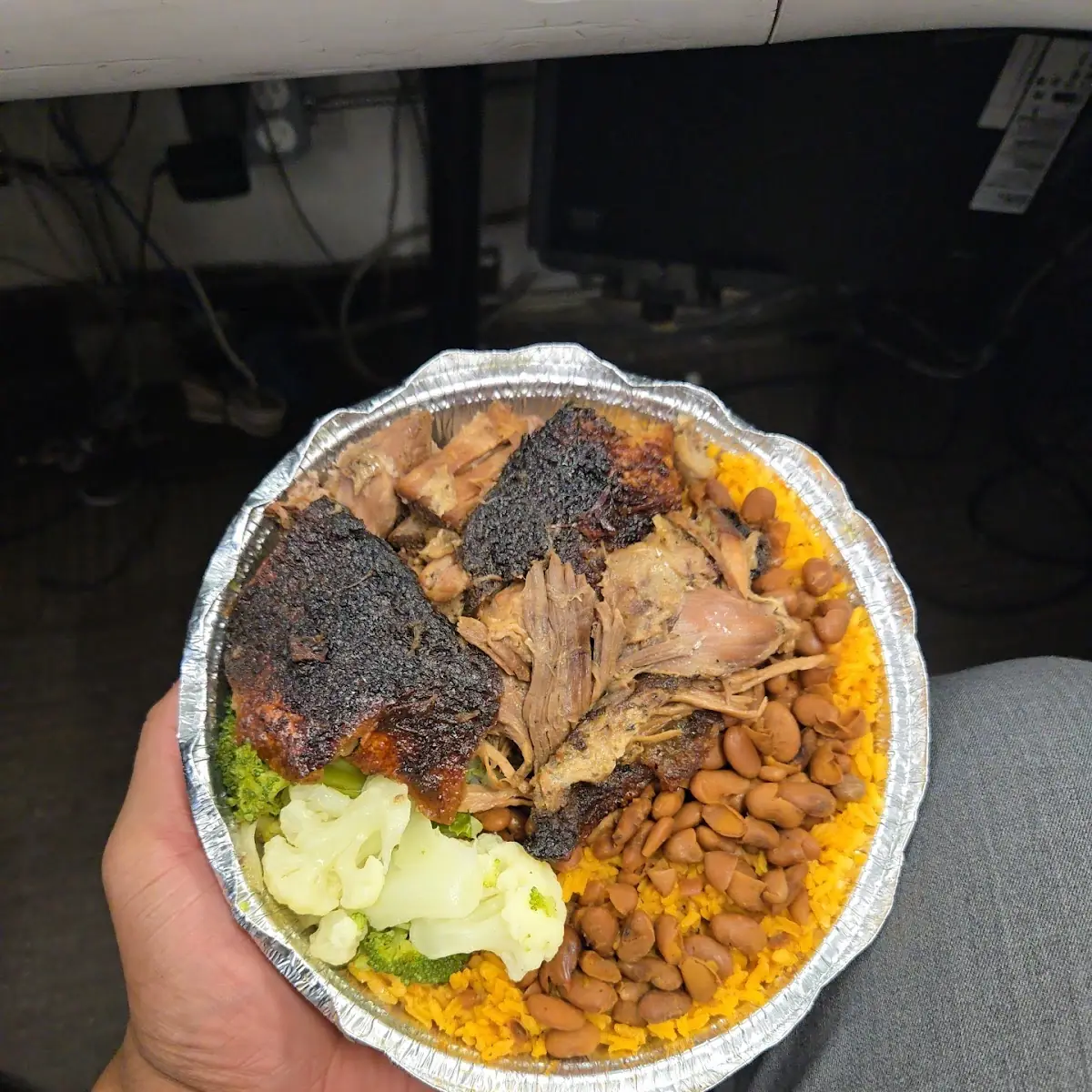 Pernil with Rice & Beans