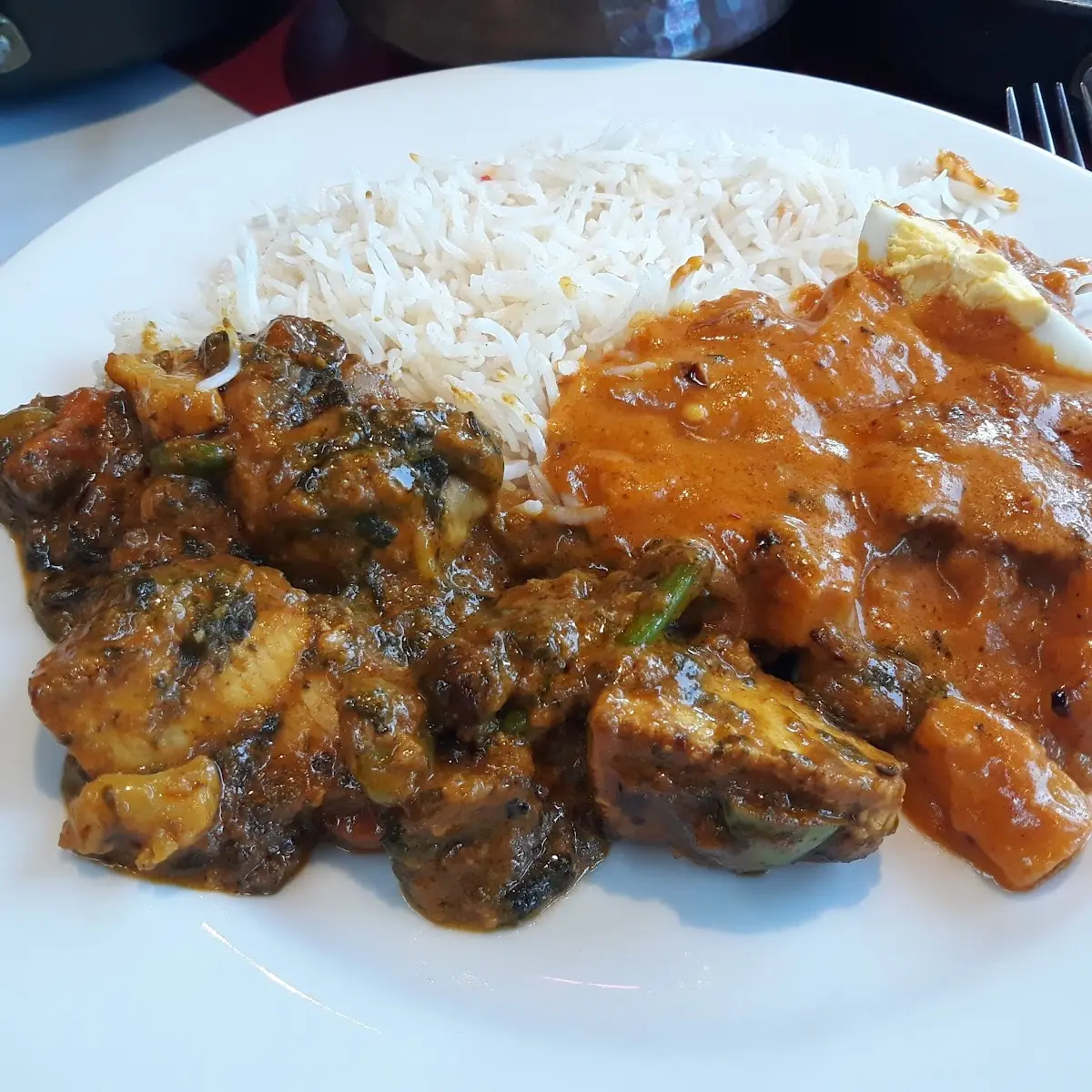 Chicken Tikka Masala and Eggplant Curry