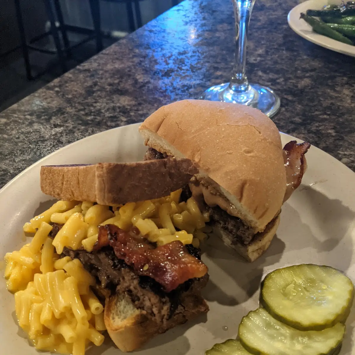 Mac and Cheese Burger Peanut Butter Burger