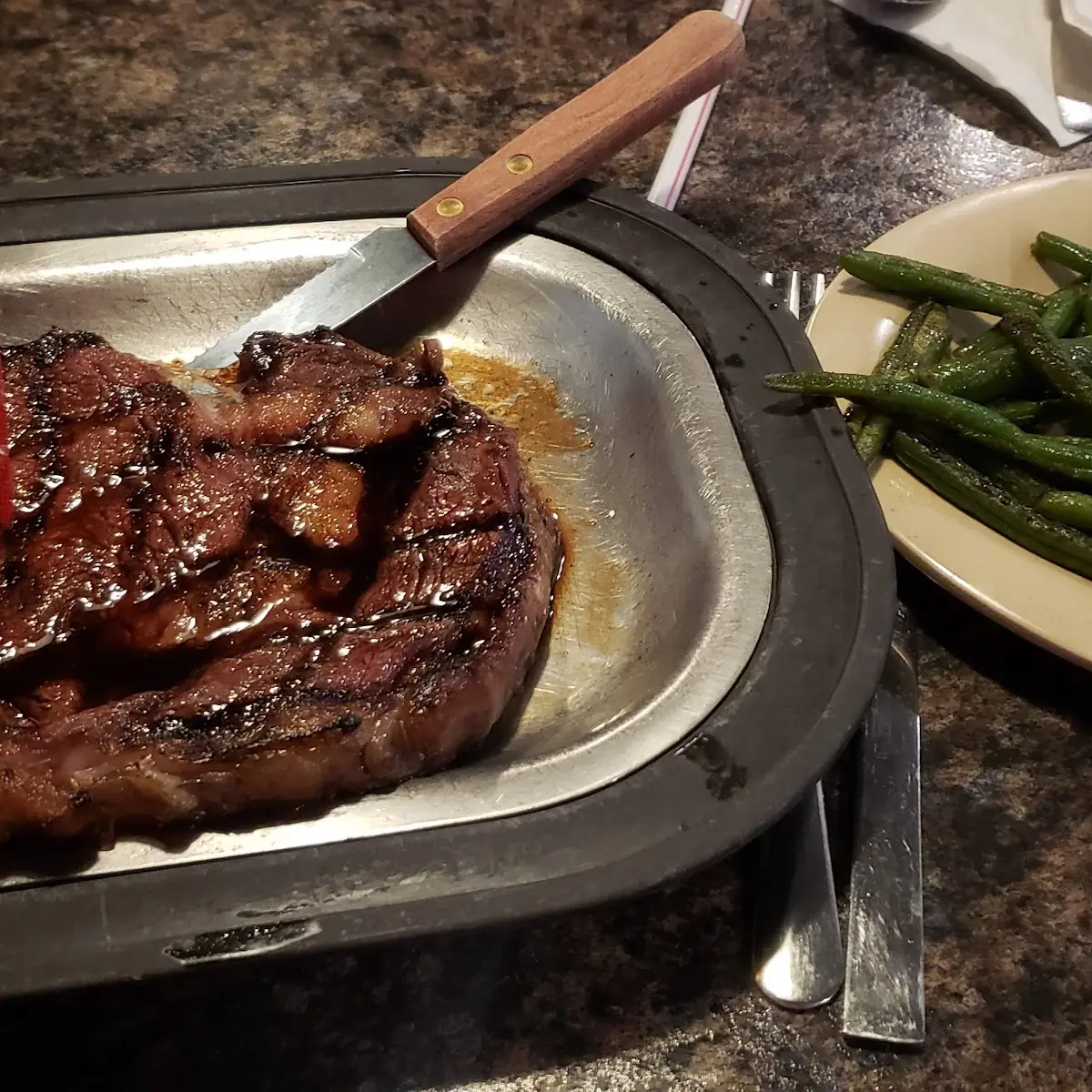 Ribeye Steaks & Green Beans