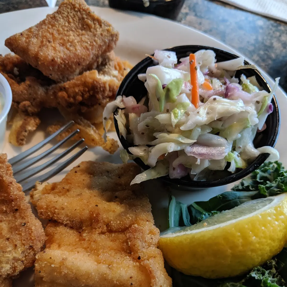 Fish and Chips with 50 50 Trout and Whitefish