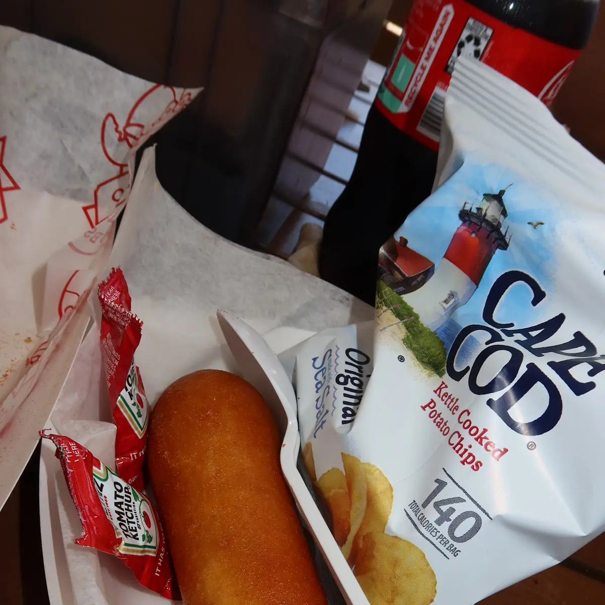Corn Dog and Fries